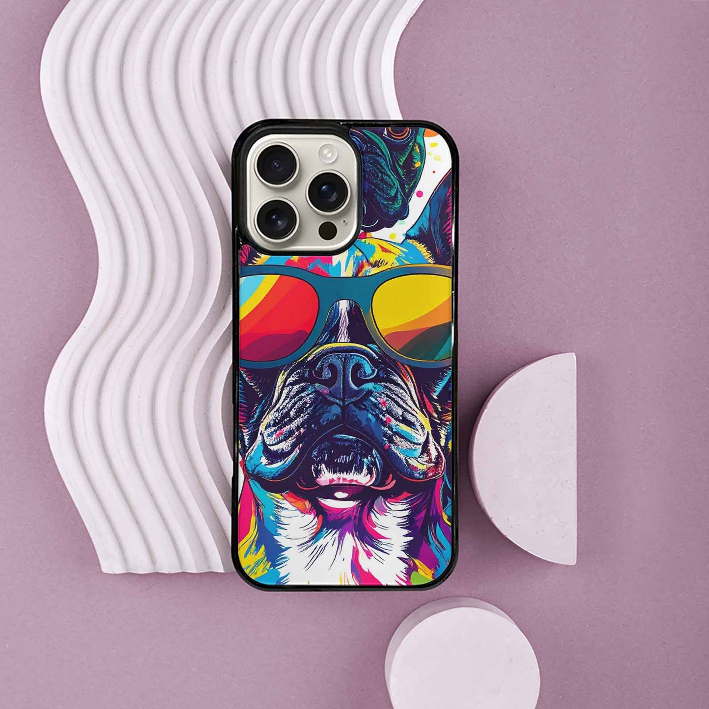 iPhone 16 Pro Max Case — French Bulldog Pop Art Pattern, Custom Print Case Cover