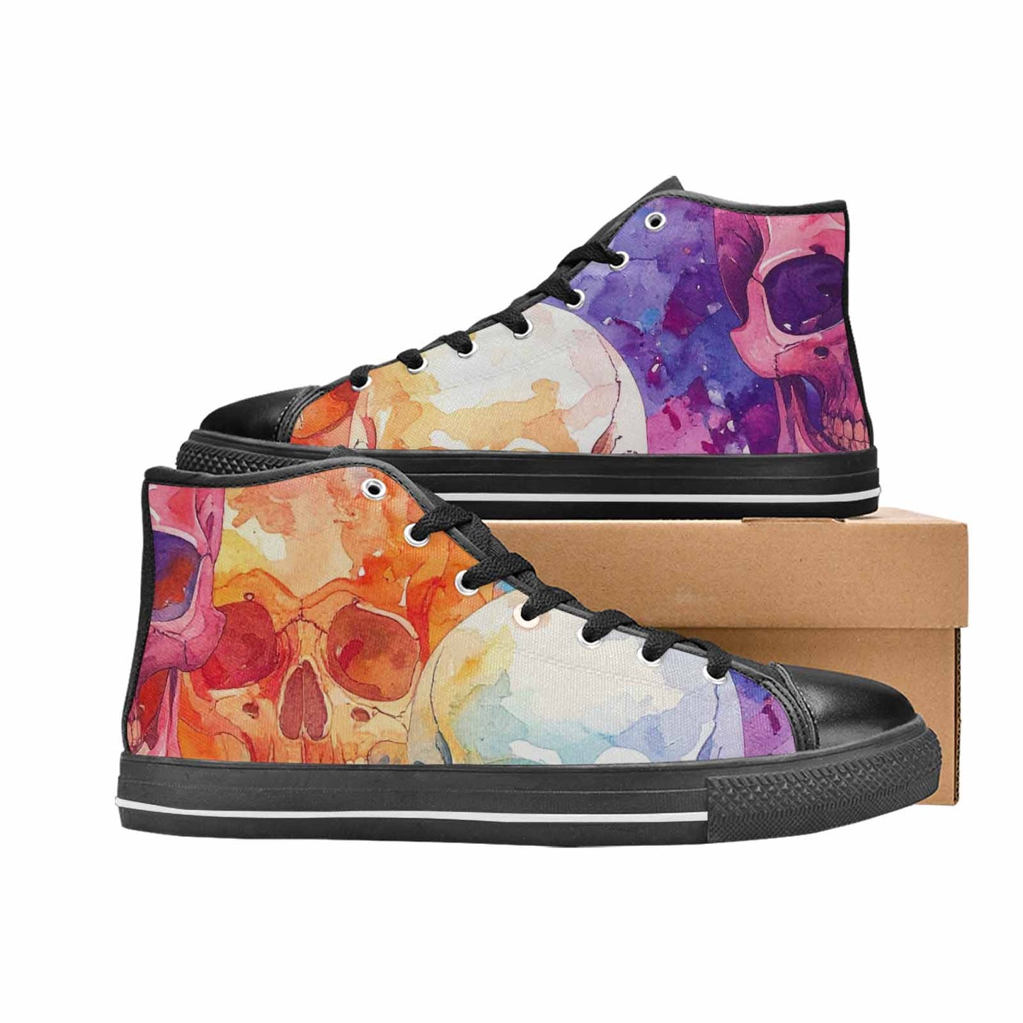 MEN'S Kulls - Watercolor High Top Canvas Aesthetic Shoes