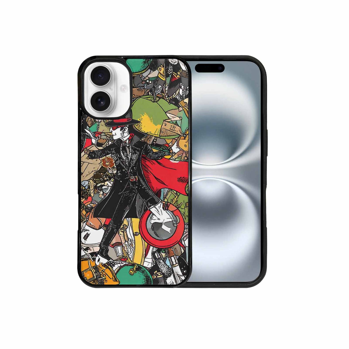 iPhone 16 Plus Case — Noir Spy Silhouette Pen Ink Noir, Personalized Phone Case