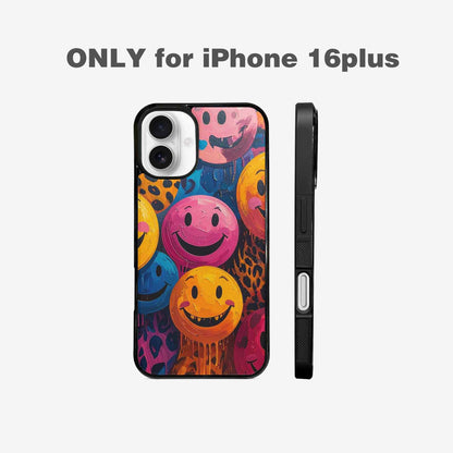 iPhone 16 Plus Case — Smiley Faces Animal Printsmile P7v, Original Design Phone Case