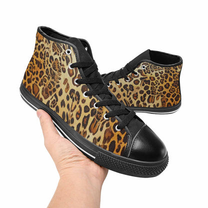 WOMEN'S Animal Print High Top Canvas Dark Academia Shoes
