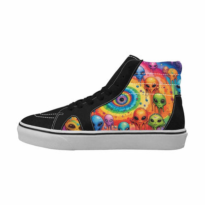 MEN'S Melting Aliens High Top Canvas Cottagecore Sneakers