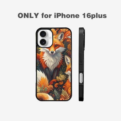 iPhone 16 Plus Case — Fox Forest Fox Forest Pattern Hundreds, Custom Designed Case Cover