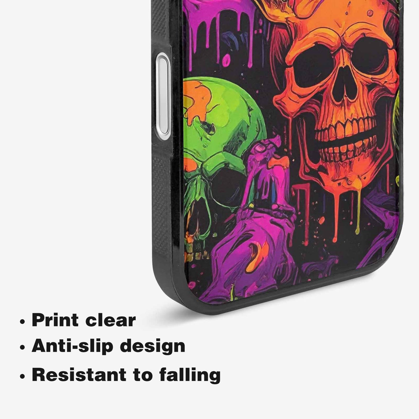 iPhone 16 Plus Case — Vibrant Camo 1000\'s Of Skeletons Neon, Original Design Phone Case
