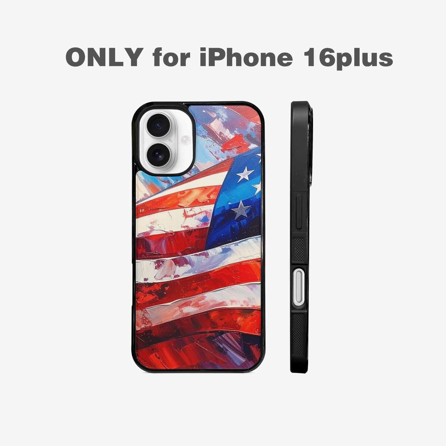 iPhone 16 Plus Case — Usa Flag Stars And Stripes Art, Custom Art Phone Cover