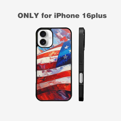 iPhone 16 Plus Case — Usa Flag Stars And Stripes Art, Custom Art Phone Cover