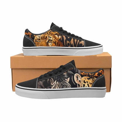 WOMEN'S Animal Print Canvas Lace-Up Vivid Custom Shoes