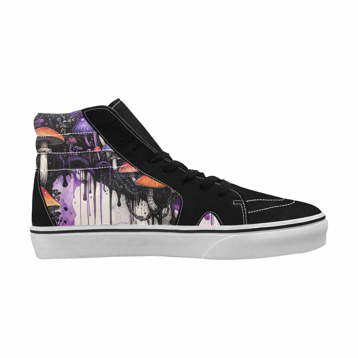 MEN'S Rainbow Drip Mushrooms High Top Canvas Vivid Custom Sneakers