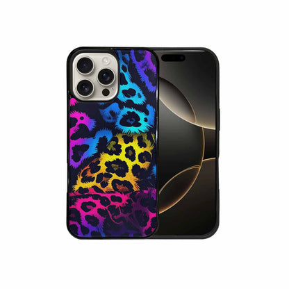 iPhone 16 Pro Max Case — Leopard Print Neon, Custom Printed Phone Case