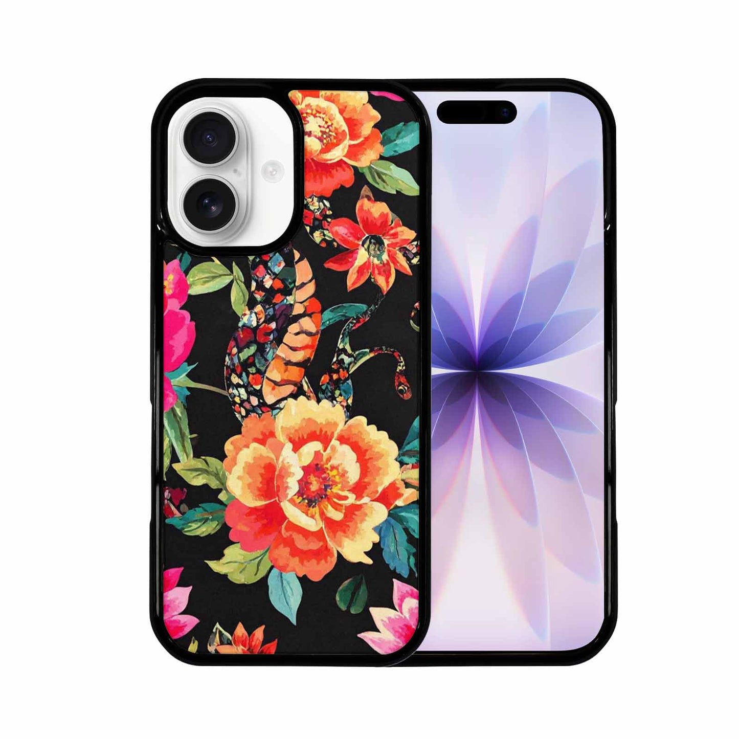 iPhone 17 Case — Snakes Print Floral Seamless Floral, Unique Phone Case Design