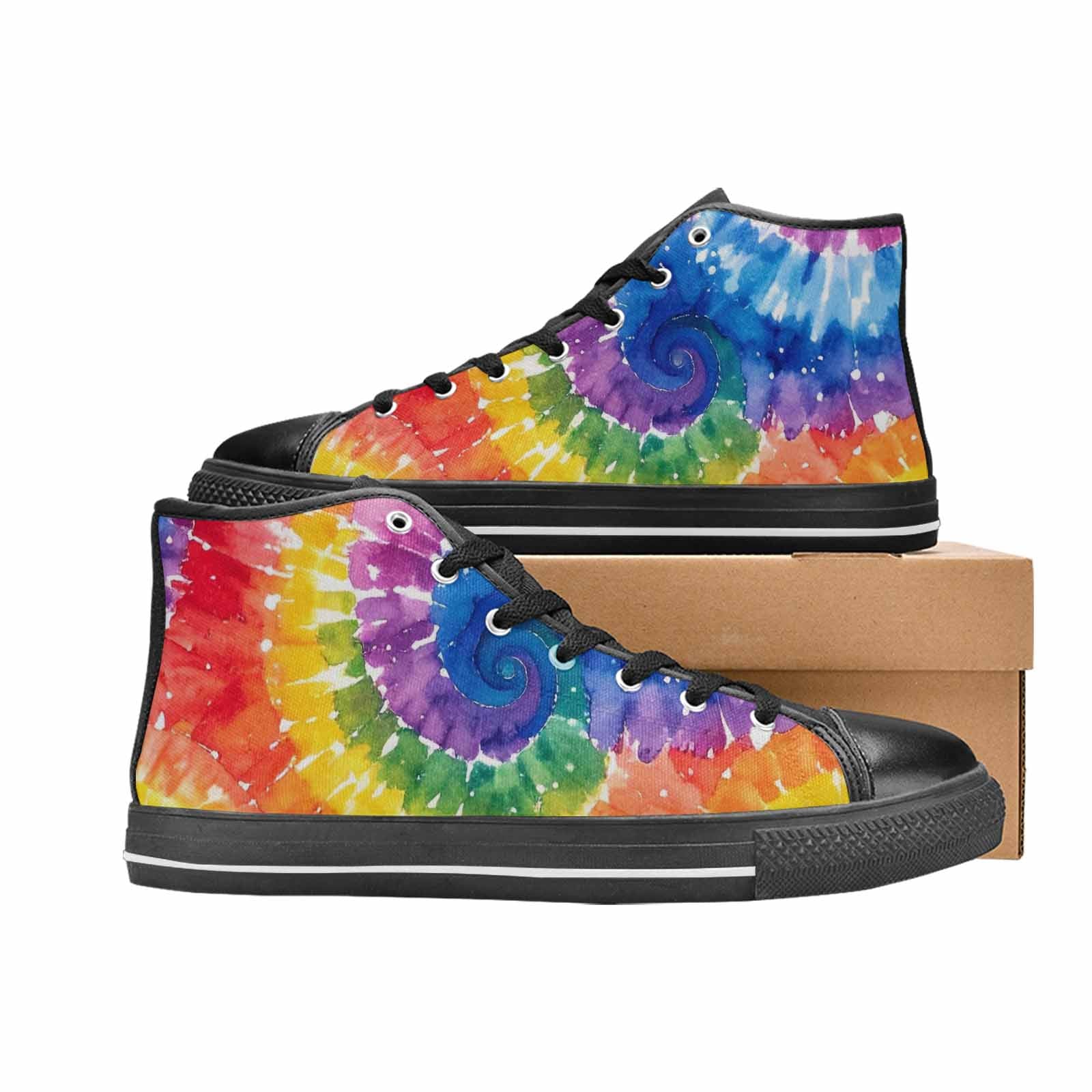 WOMEN'S Tie Dye - High Top Canvas Surreal Sneakers