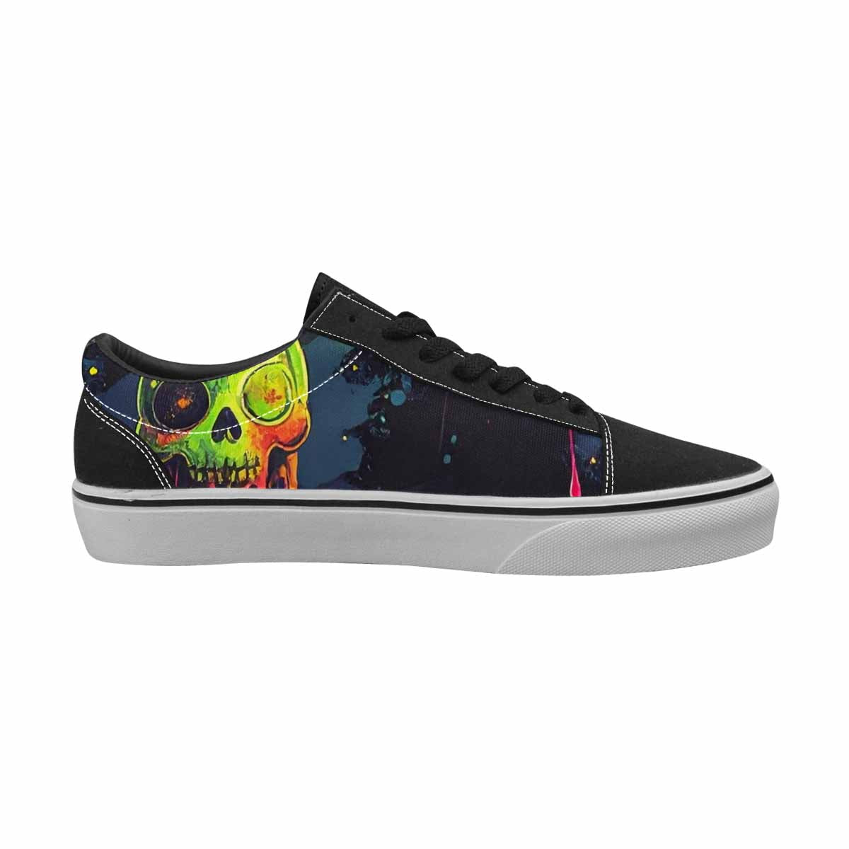WOMEN'S Radioactive Ghost Bunny Skull Lace-Up Canvas Dreamlike Shoes