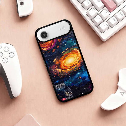 iPhone 17 Air Case — Galaxy Snake Print Galaxy Space, Custom Art Phone Cover