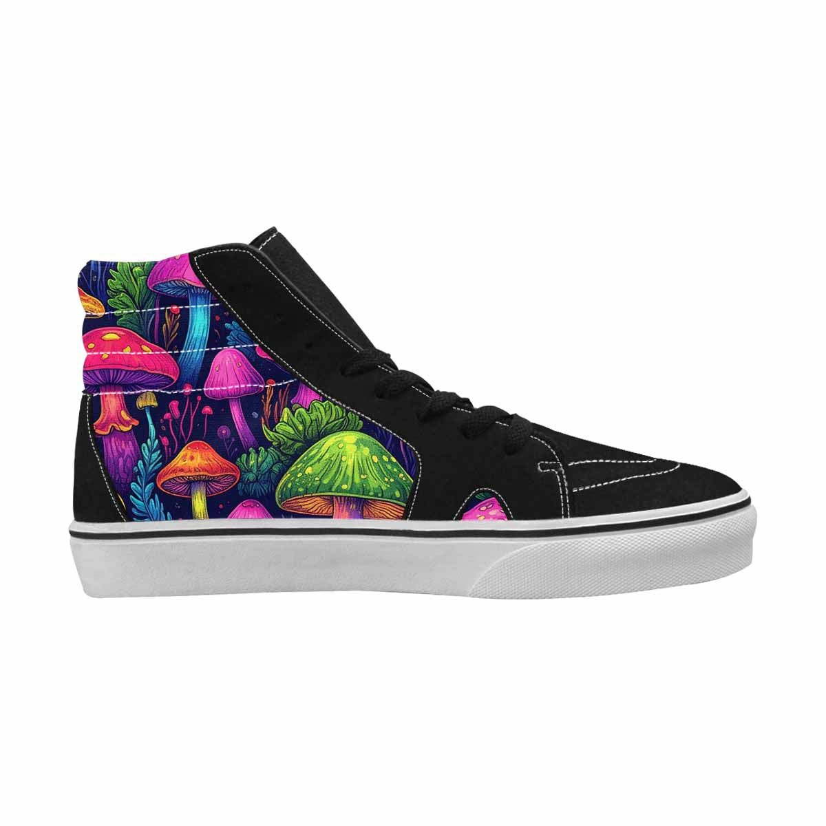 WOMEN'S Psychedelic Mushroom High Top Canvas Dark Academia Custom Shoes