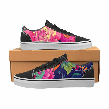 WOMEN'S Floral Snake Print Canvas Lace-Up Dreamcore Custom Shoes