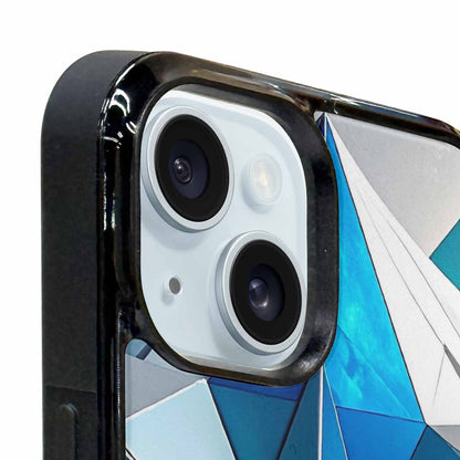 iPhone 15 Case — Geometric Origami Art Pattern, Custom Art Phone Cover