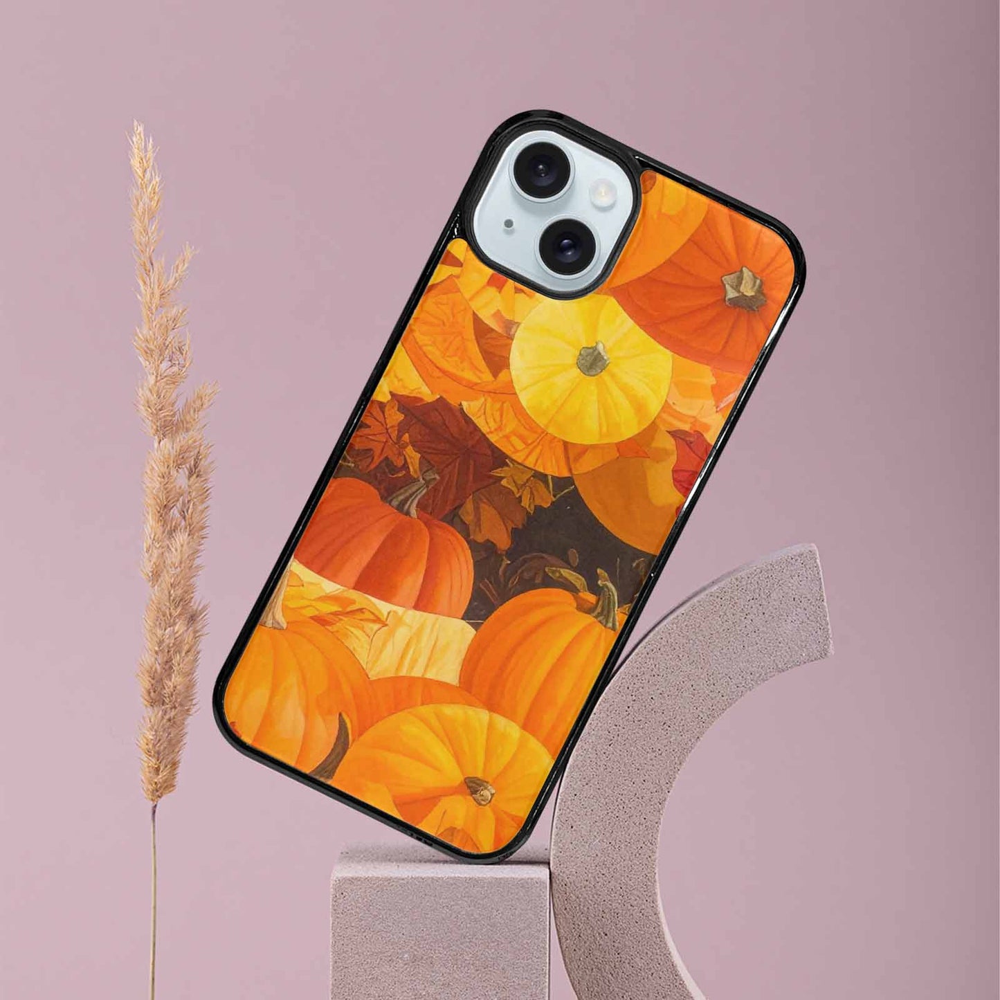 iPhone 15 Plus Case — Autumn Pumpkin Patch Autumn Pumpkin Patch, Custom Art Phone Cover