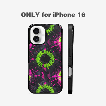 iPhone 16 Case — Acid Wash Tie Dye Neon, Custom Art Phone Cover