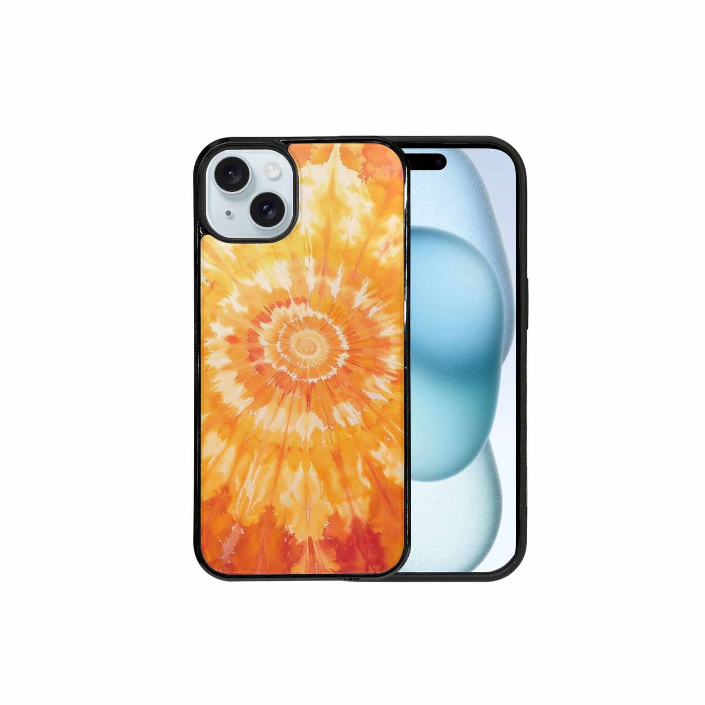 iPhone 15 Plus Case — Ombre Tie Dye Warm, Custom Print Case Cover