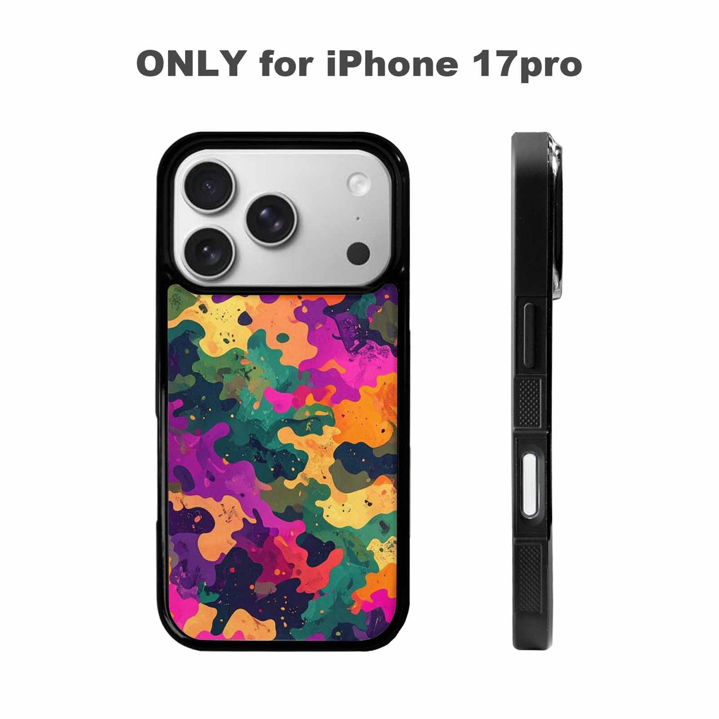 iPhone 17 Pro Case — Small Military Camouflage Blotch Pattern Camo, Customized Protective Case