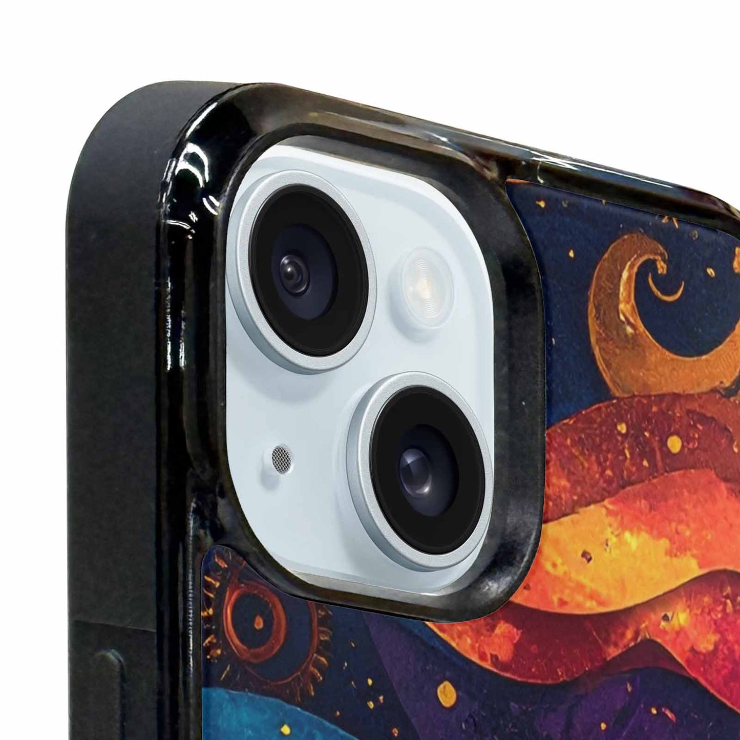 iPhone 15 Case — Steampunk Galaxy Art Seamless Pattern Vibrant, Unique Phone Case Design