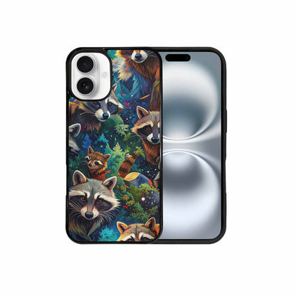 iPhone 16 Plus Case — Raccoon Bandit Raccoon Bandit Pattern Hundreds, Custom Art Phone Cover