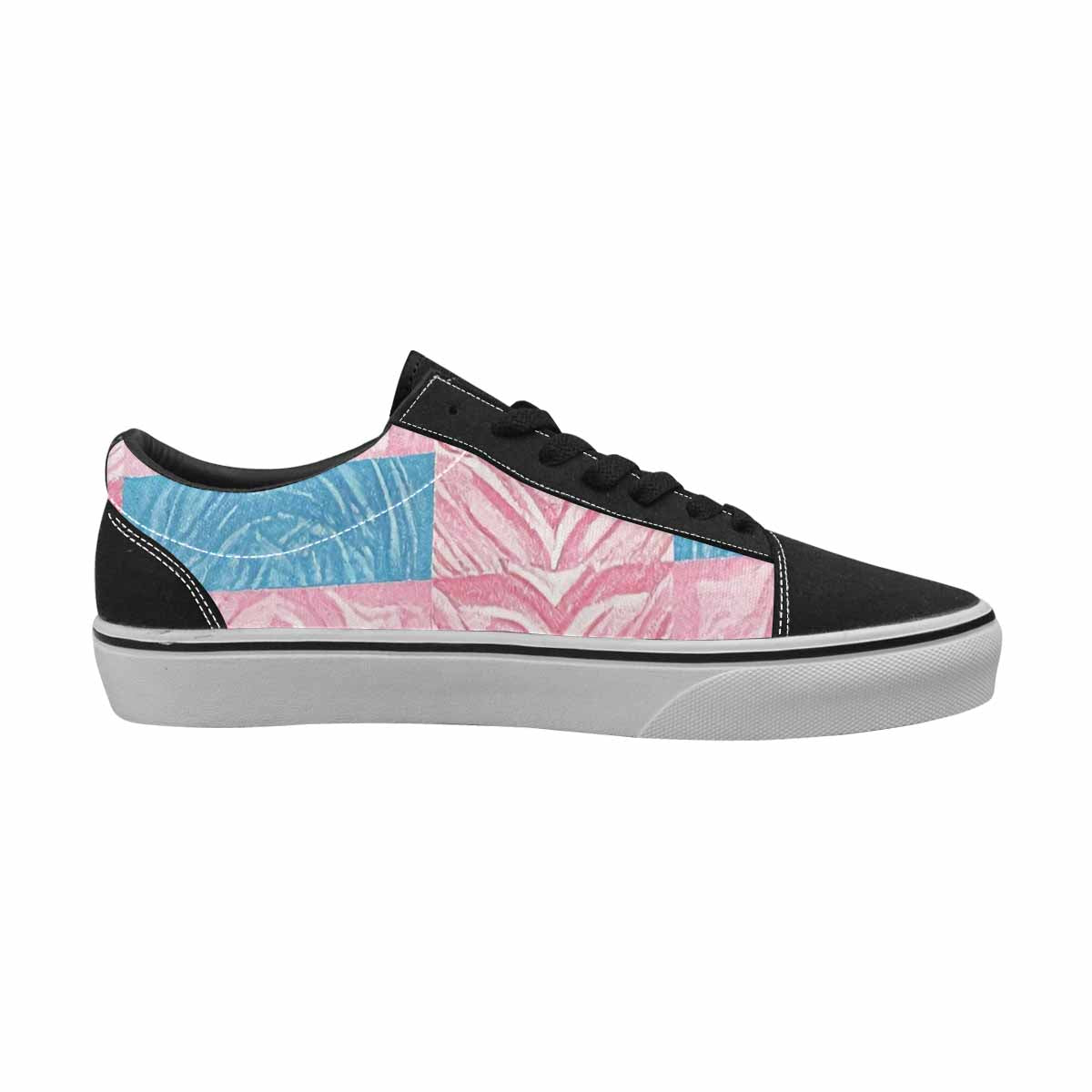 WOMEN'S Transgender Flag Color Canvas Lace-Up Y2K Custom Shoes