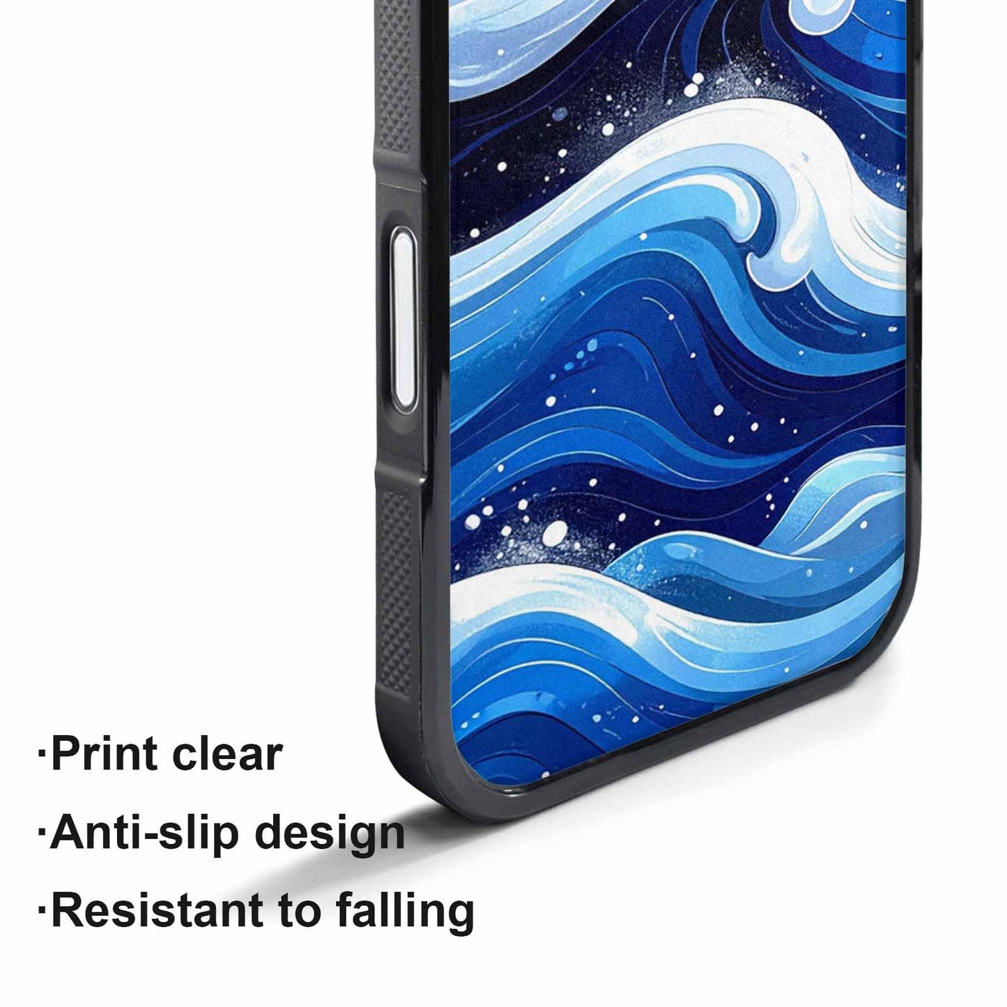 iPhone 17 Air Case — Glossy Winter Wave Seamless Cartoon Cute, Personalized Phone Case