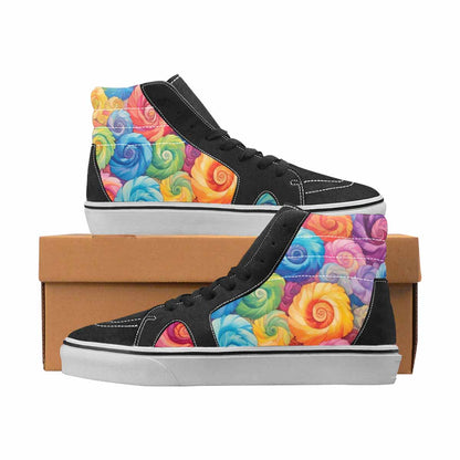 WOMEN'S Tie Dye High Top Canvas Bold Print Y2K Handmade Custom Shoes