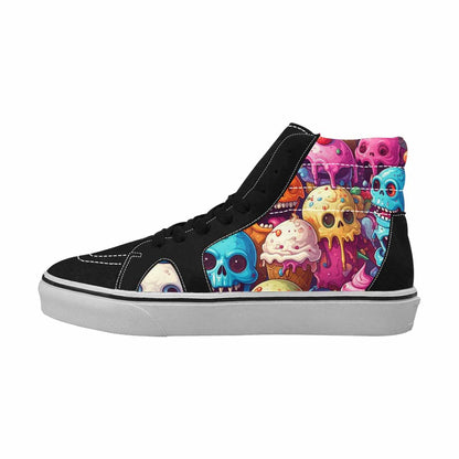 MEN'S Ice Cream Monsters  High Top Canvas Kaleidoscope Sneakers