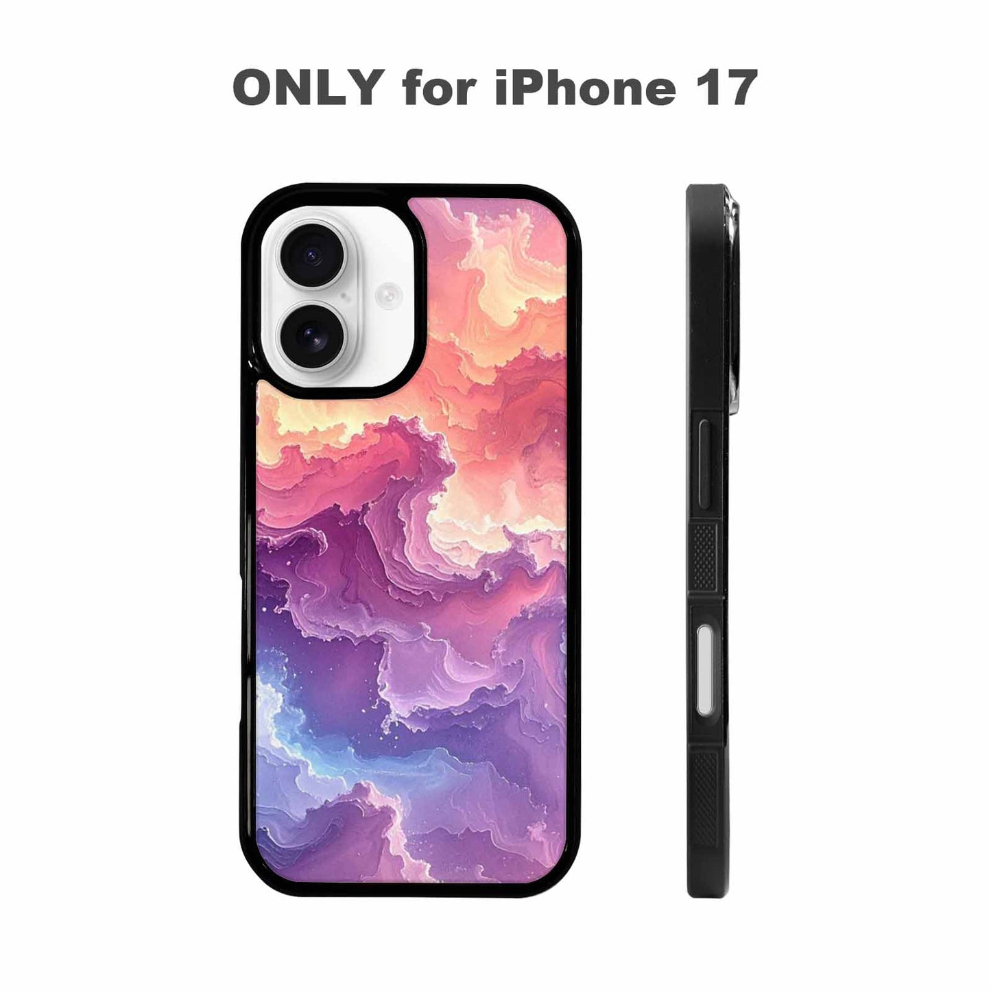 iPhone 17 Case — Seamless Tileable Pattern Of Galaxy Space, Custom Printed Phone Case