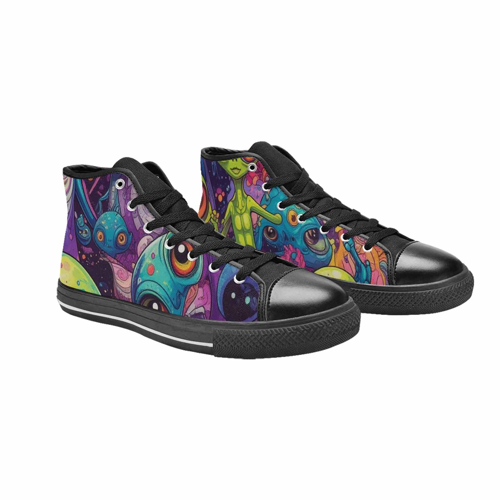MEN'S Cartoon Alien Characters High Top Canvas Aesthetic Custom Shoes