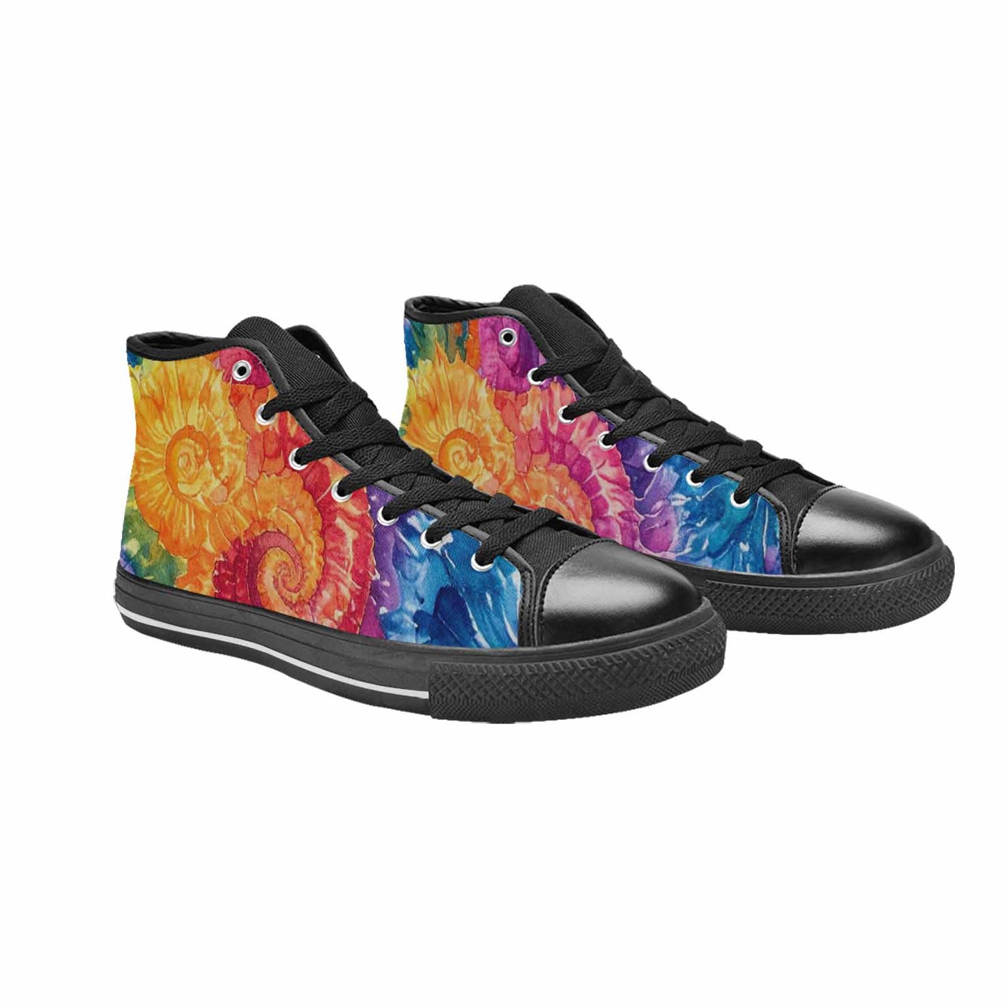 MEN'S Tie Dye Swirl High Top Canvas Aesthetic Sneakers