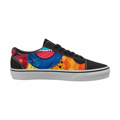 WOMEN'S Smiley Faces  Animal Lace-Up Canvas Dark Academia Sneakers