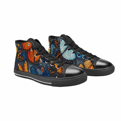 MEN'S Butterfly Wing High Top Canvas Wallpaper Art Sneakers
