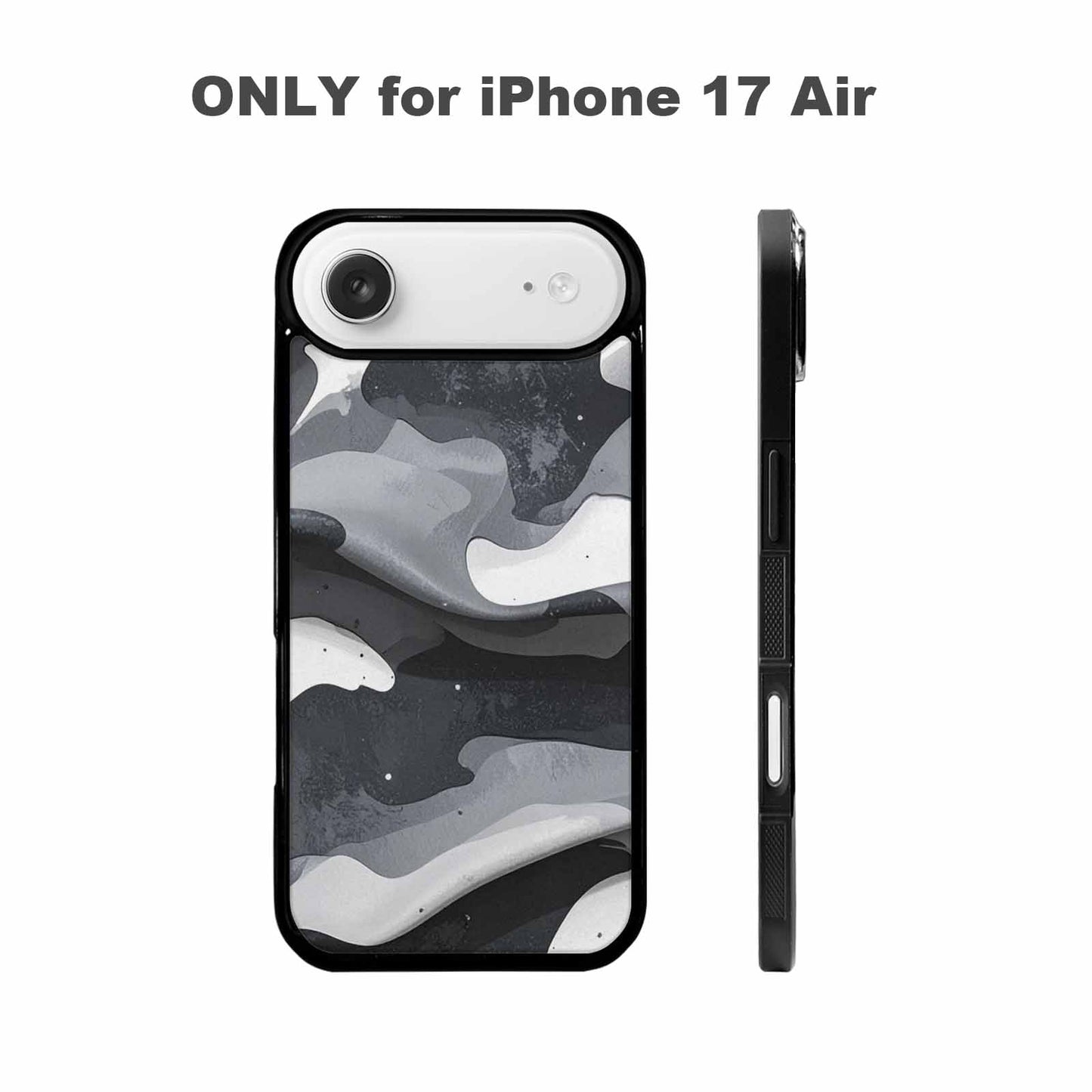 iPhone 17 Air Case — Grey Camo Print Camo, Custom Designed Case Cover