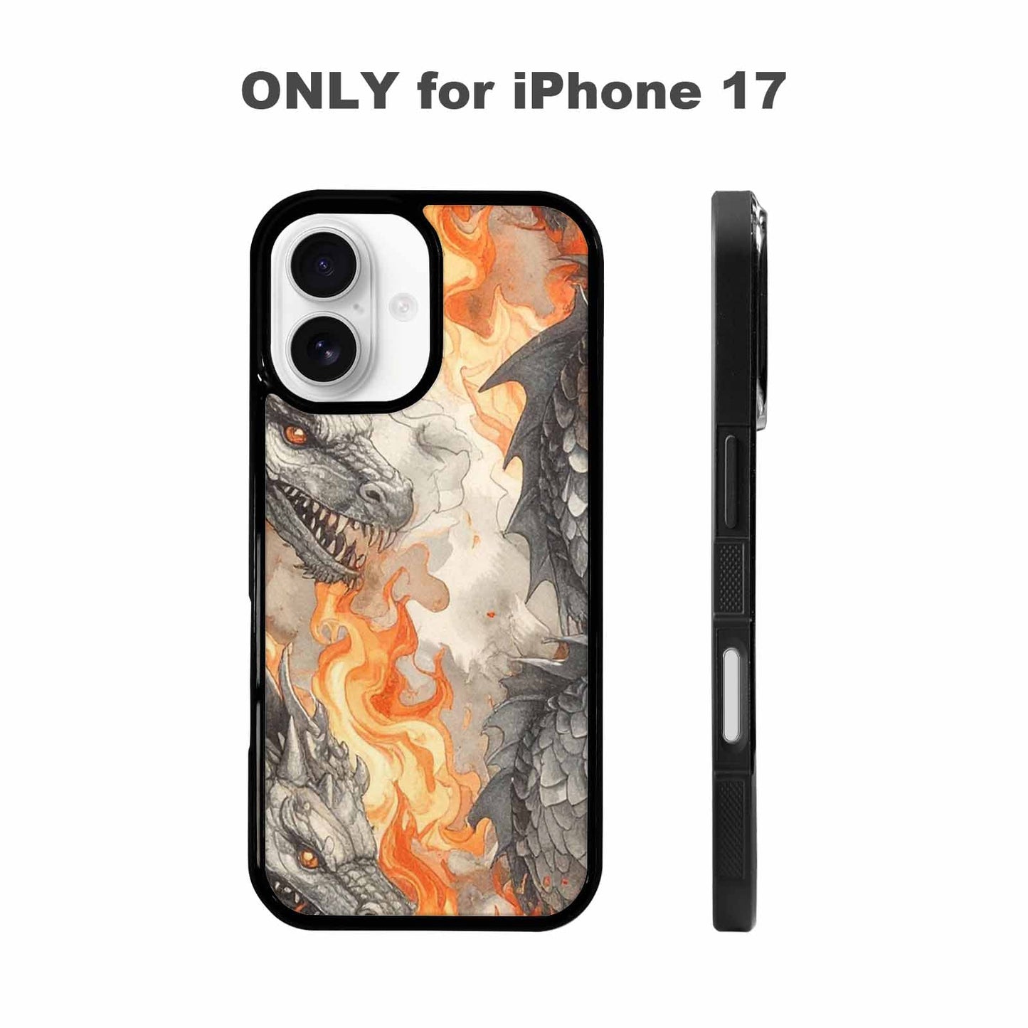 iPhone 17 Case — Retro Dragons Flame Retro Vintage, Original Design Phone Case