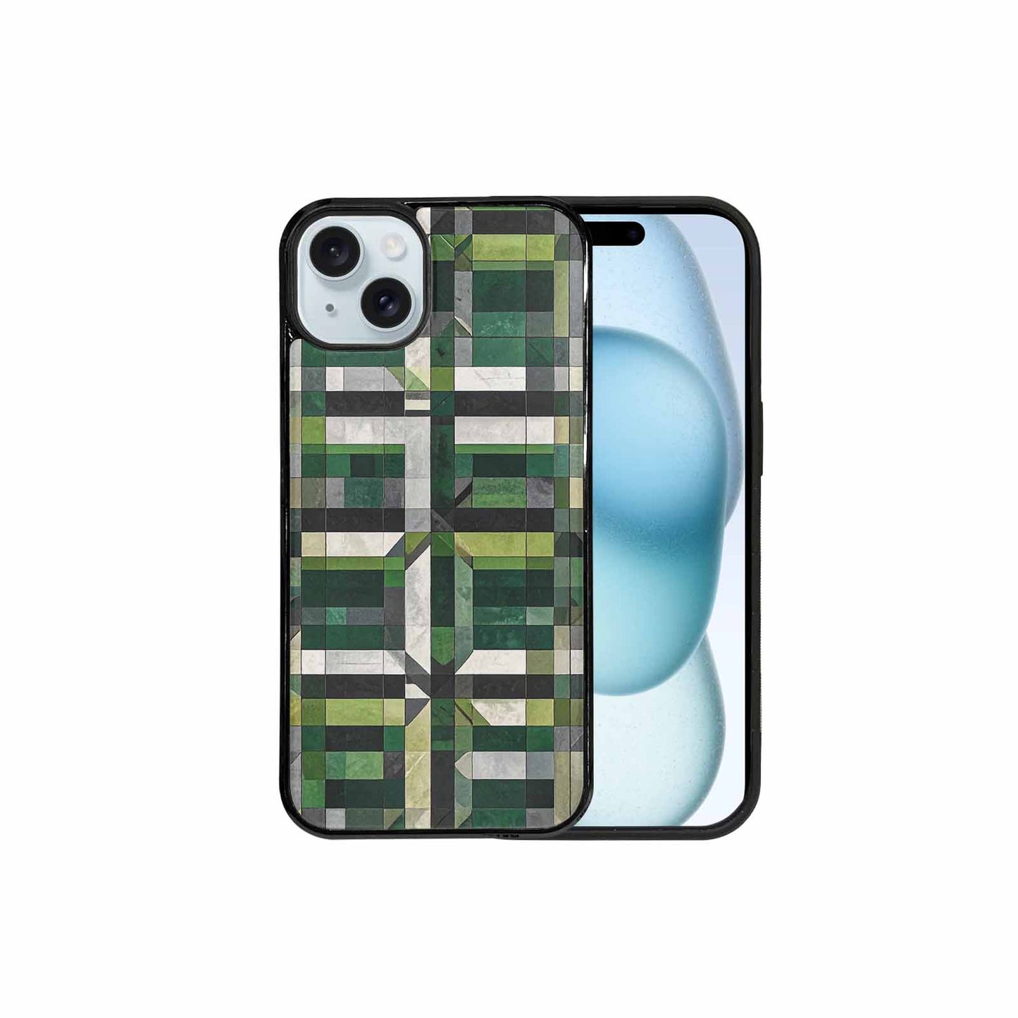 iPhone 15 Plus Case — Aromantic Flag Color Theme Small Rainbow, Custom Made Phone Cover