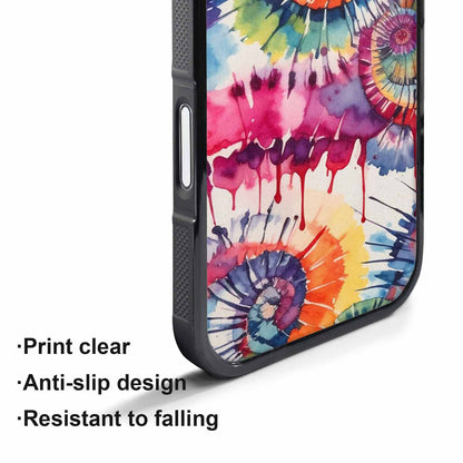 iPhone 17 Air Case — Tie Dye Swirls Black Red Tie, Custom Made Phone Cover