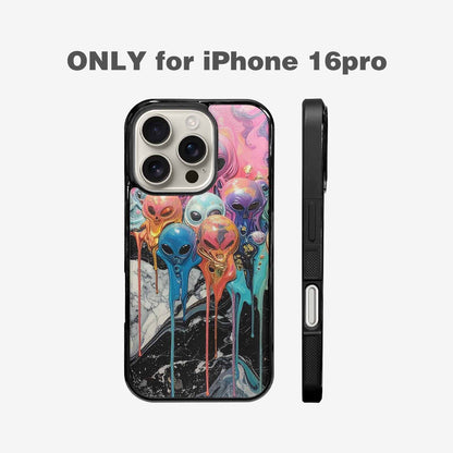 iPhone 16 Pro Case — Aliens Marblemelting Aliens Pa L2w Personalized, Custom Phone Case
