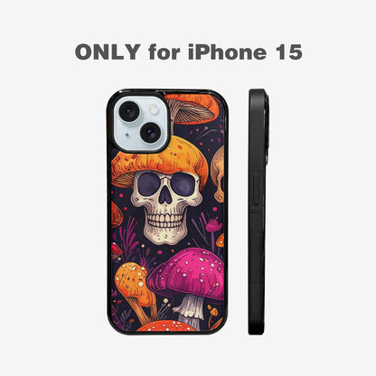 iPhone 15 Case — Mushroom Skulls Custom, Custom Phone Case