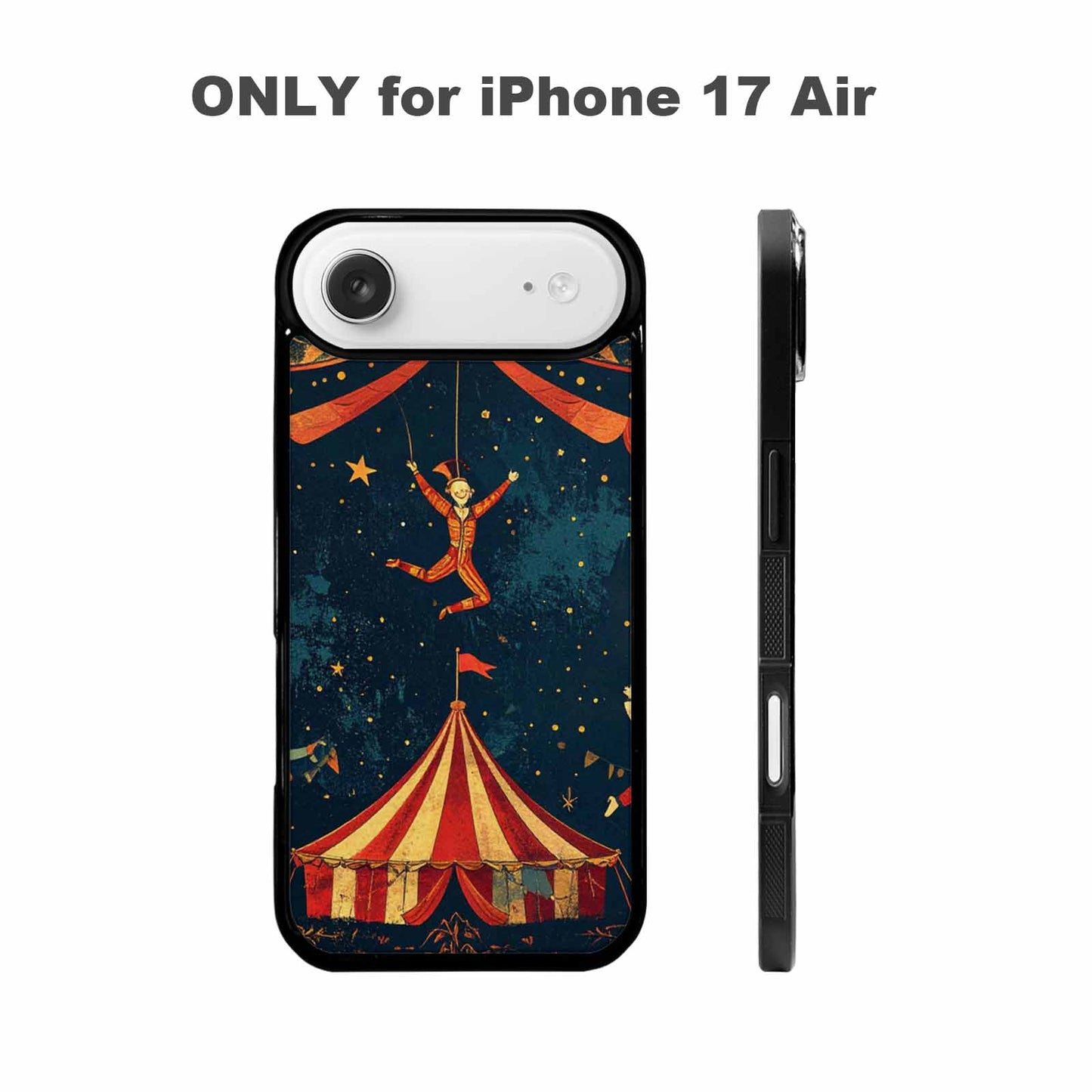 iPhone 17 Air Case — Vintage Circus Art Pattern Retro Vintage, Custom Made Phone Cover