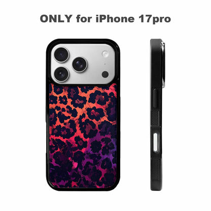 iPhone 17 Pro Case — Leopard Print Dark Seamless Pattern Animal, Custom Phone Case