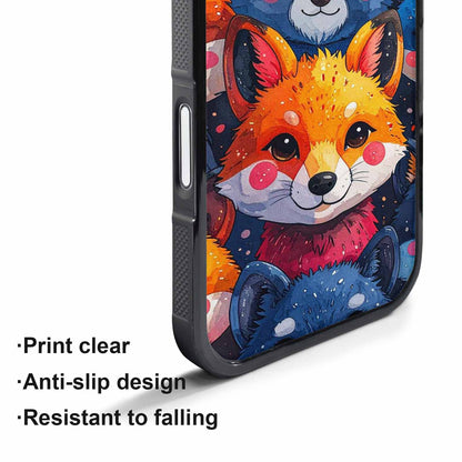 iPhone 17 Pro Case — Watercolor Kawaii Fox Faces Watercolor Abstract, Customized Protective Case