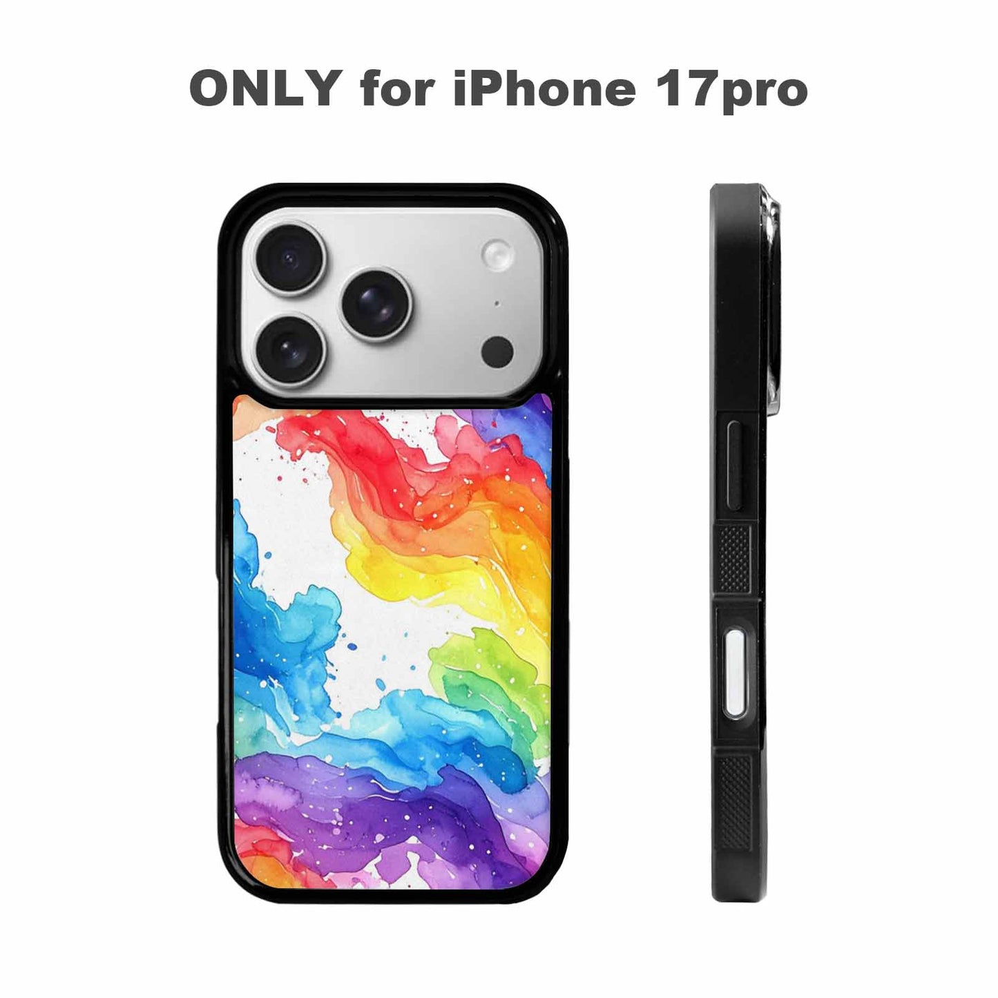 iPhone 17 Pro Case — Watercolor Splash Abstract Pattern Seamless Watercolor, Customized Protective Case