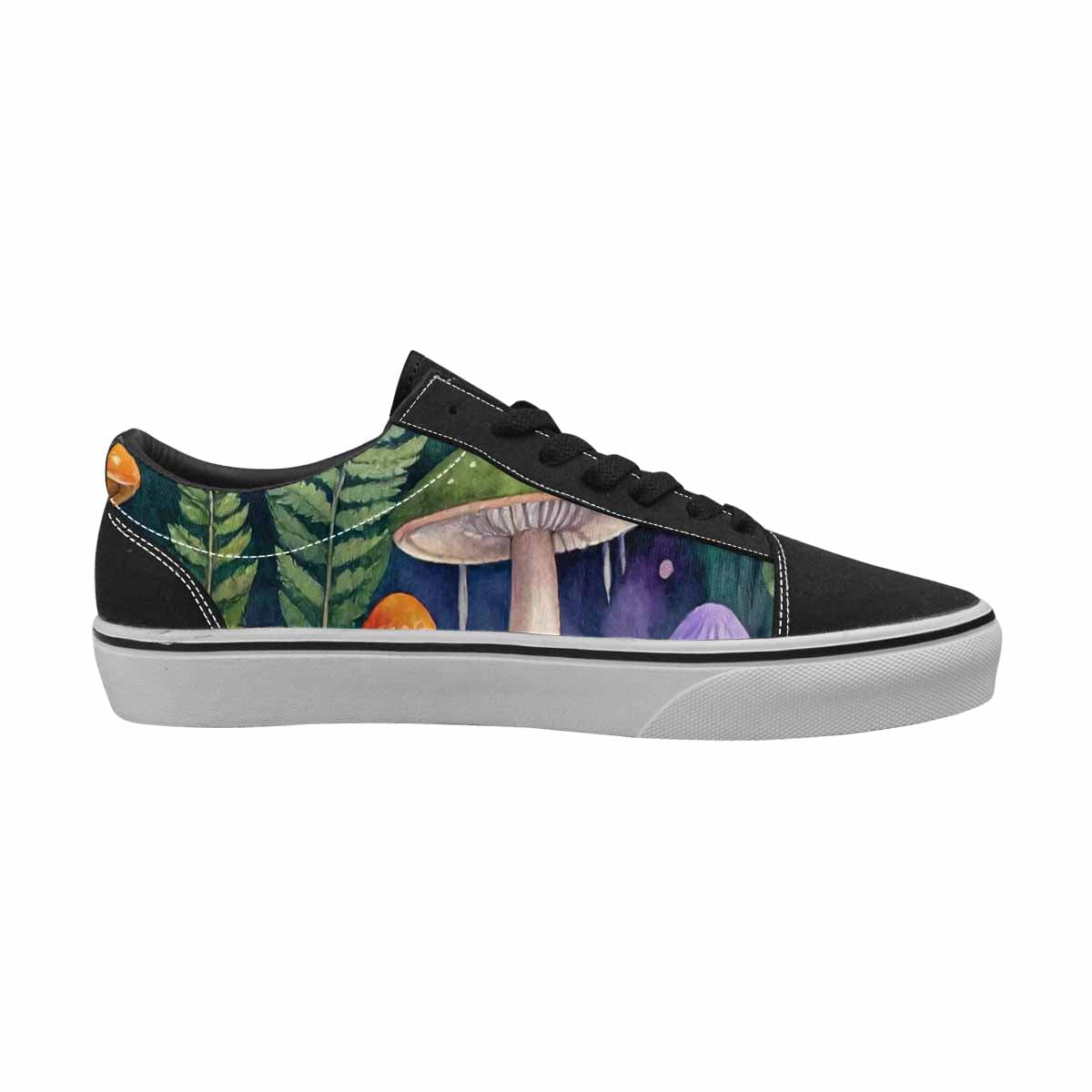 WOMEN'S Mushrooms  Botanical Mushrooms Lace-Up Canvas Dreamcore Custom Shoes