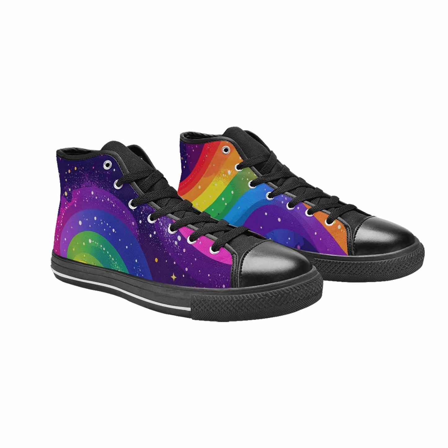 WOMEN'S Rainbow Pride Galaxy High Top Canvas Aesthetic Shoes