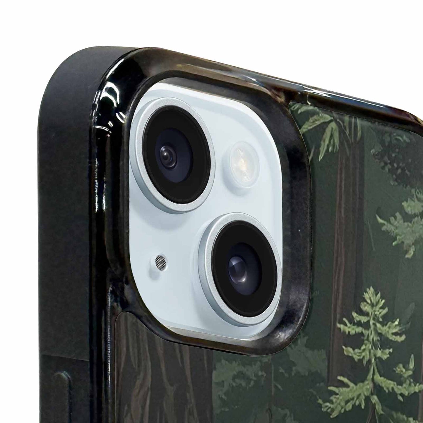 iPhone 15 Case — Seamless Pattern Ancient Redwood Forest Giant, Custom Art Phone Cover
