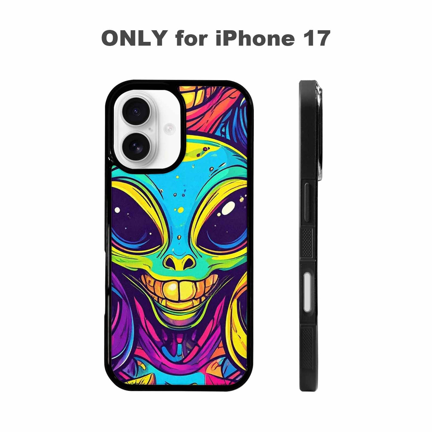 iPhone 17 Case — Alien Ufo Cartoon Alien Scifi, Original Design Phone Case