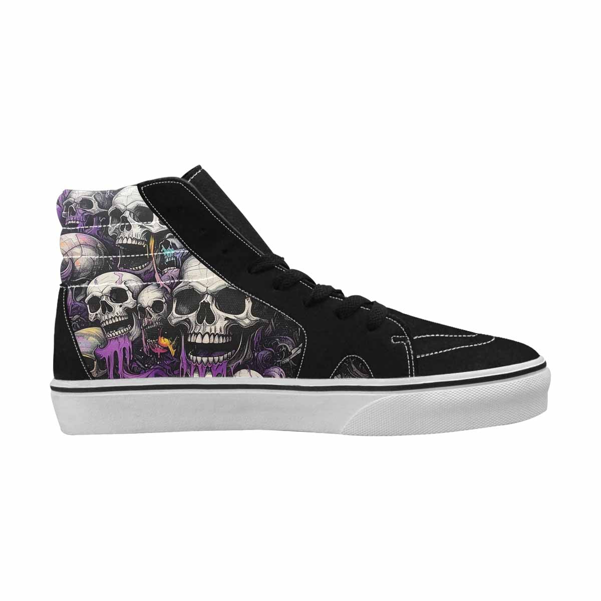 MEN'S Rainbow From Skull S High Top Canvas Y2K Custom Shoes